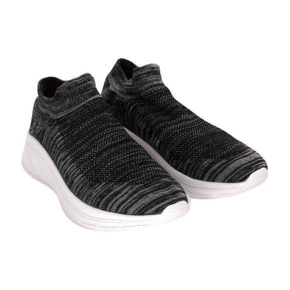 J/Slides Shoes - J/Slides Black Two-Tone Wren Knit Sneaker Womens Shoes, BLACK 2TKNIT, Size 10